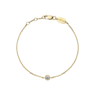 Bracelet chaîne RedLine Pure avec diamant 0.10ct en serti clos, or jaune