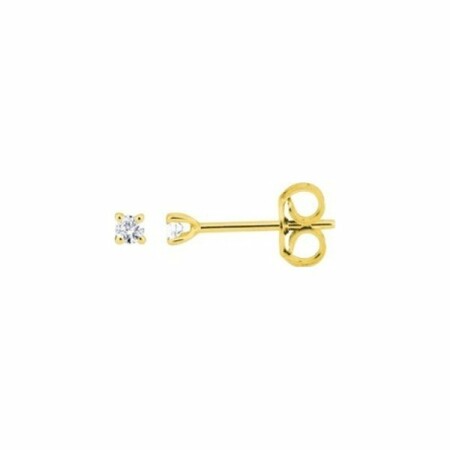 Boucles d'oreilles en or jaune et diamants de 0.08ct