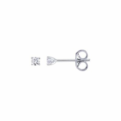 Boucles d'oreilles en or blanc et diamants de 0.12ct