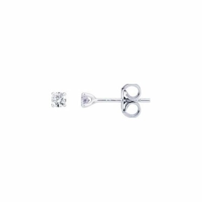 Boucles d'oreilles en or blanc et diamants de 0.16ct