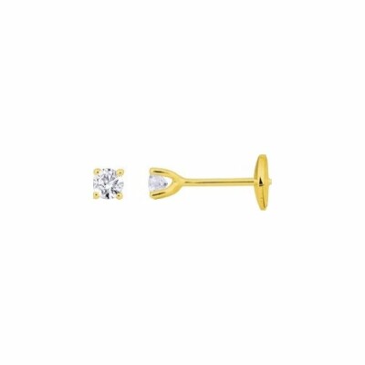 Boucles d'oreilles en or jaune et diamants de 0.28ct