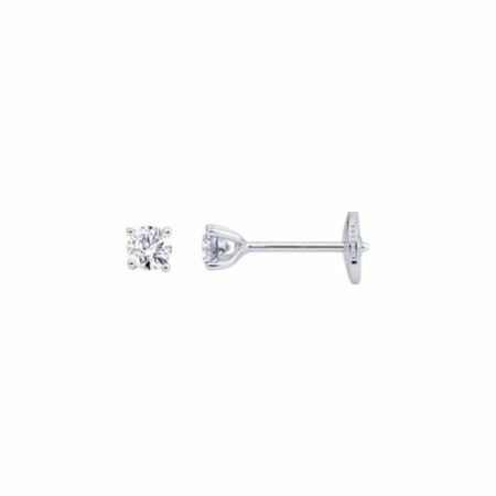 Boucles d'oreilles en or blanc et diamants de 0.36ct