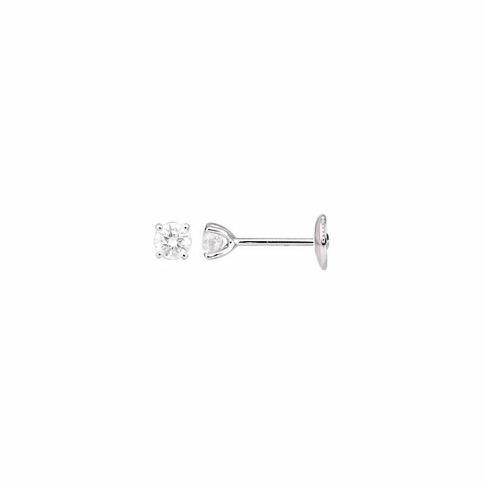 Boucles d'oreilles en or blanc et diamants de 0.45ct