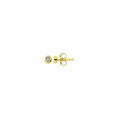 Boucles d'oreilles en or jaune et diamants de 0.01ct