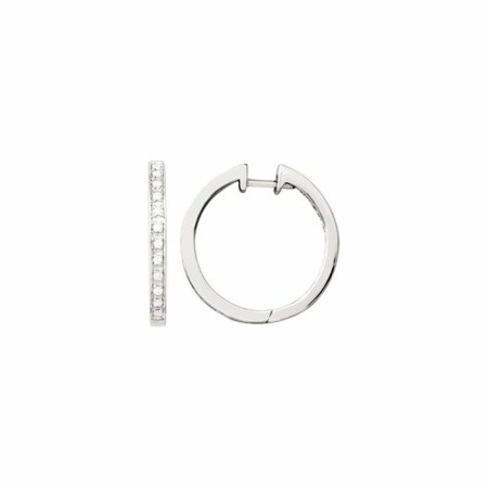 Boucles d'oreilles en or blanc et diamants de 0.08ct