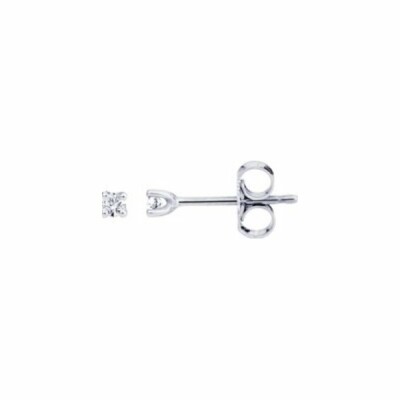 Boucles d'oreilles en or blanc et diamants de 0.06ct