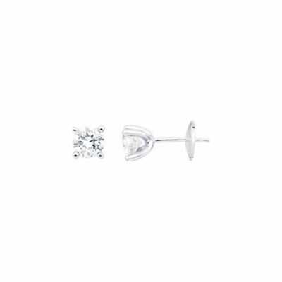 Puce d'oreille en or blanc et diamants de 1ct