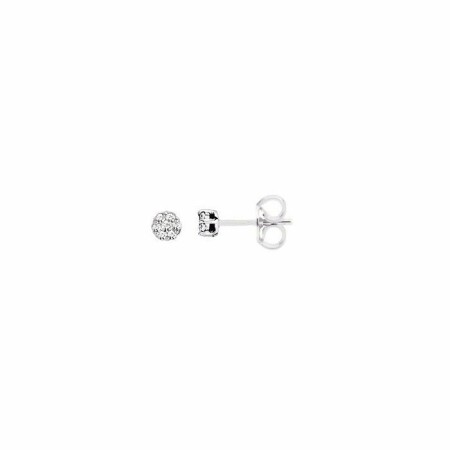 Boucles d'oreilles en or blanc et diamants de 0.15ct