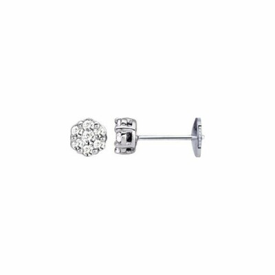 Boucles d'oreilles en or blanc et diamant de 0.50ct