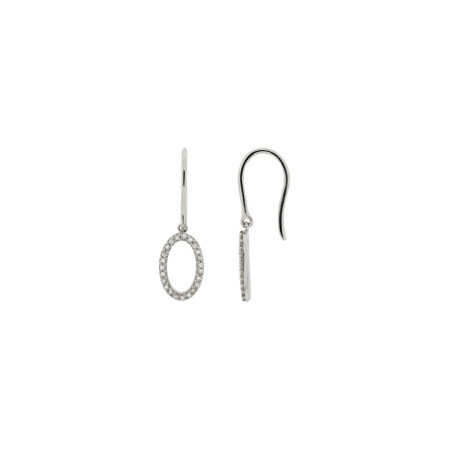 Boucles d'oreilles en or blanc et diamants