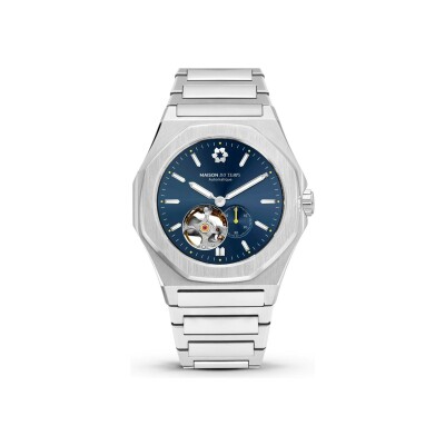 Montre Maison du Temps MTDelta Coeur Ouvert Bleu Acier