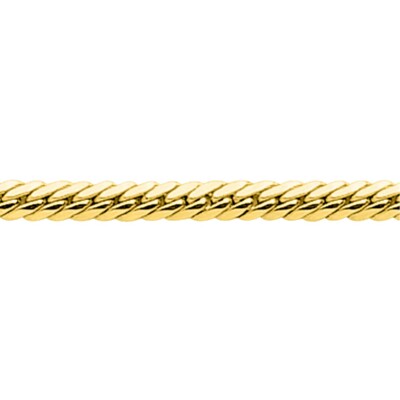 Chaîne maille anglaise creuse en or jaune