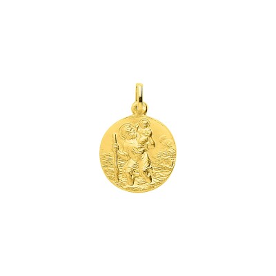 Médaille Saint Christophe en or jaune
