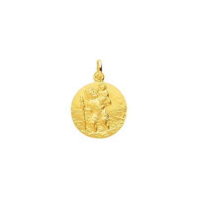 Médaille Saint Christophe en or jaune