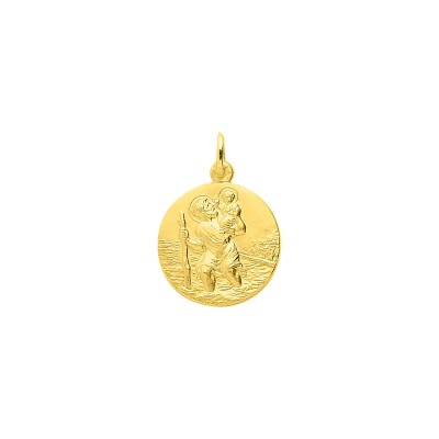 Médaille Saint Christophe en or jaune