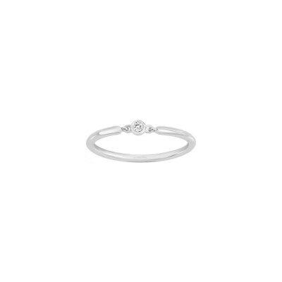 Bague La Garçonne Essentielle en argent et diamant, taille 54