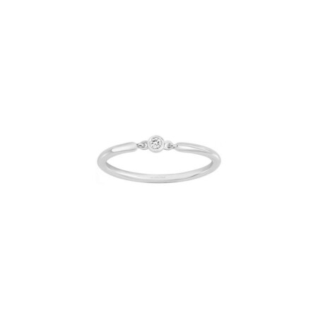 Bague La Garçonne Essentielle en argent et diamant, taille 54