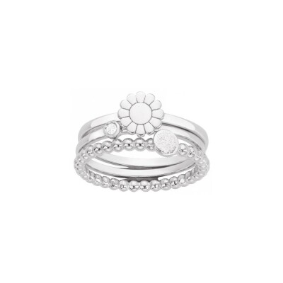 Bague La Garçonne en plaqué or et diamant, taille 54