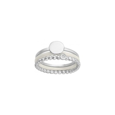 Bague La Garçonne en argent et diamant, taille 54
