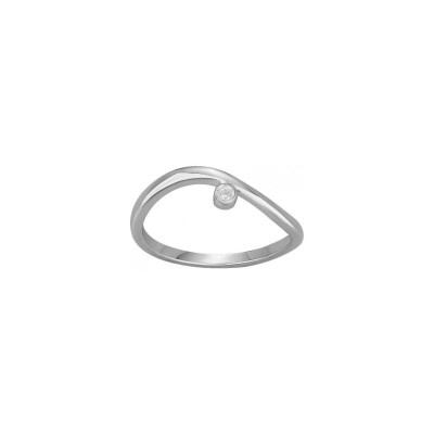 Bague La Garçonne en argent et diamant 0.015ct