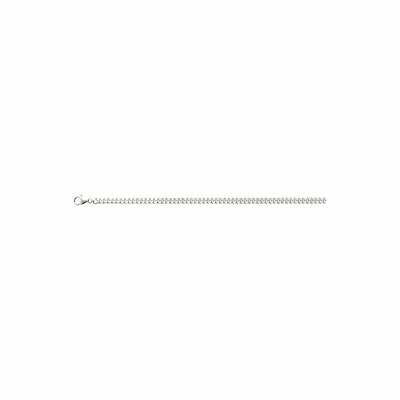 Chaîne gourmette diamantée en argent