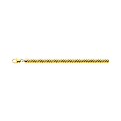 Chaîne anglaise creuse en or jaune, 45cm
