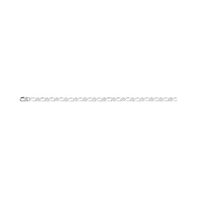 Bracelet chaîne maille alternée en argent