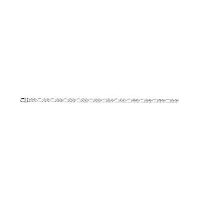 Bracelet chaîne maille alternée en argent