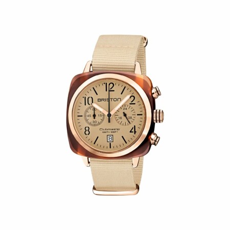 Montre Briston Clubmaster Classic Terracotta Acétate vanille