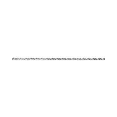 Chaîne maille alternée en argent