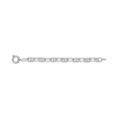 Bracelet chaîne maille forçat marine en argent