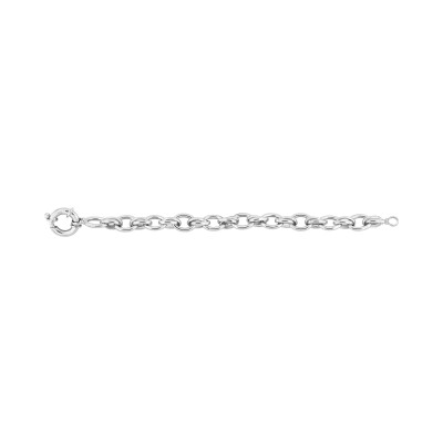 Bracelet chaîne maille jaseron double en argent