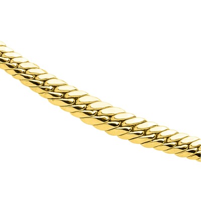 Chaîne maille anglaise en or jaune, taille 45cm