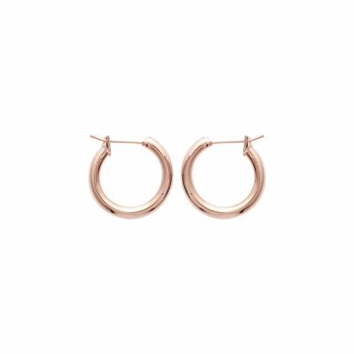 Boucles d'oreilles créoles en plaqué or rose