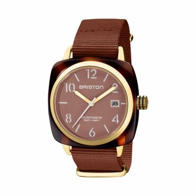 Montre Briston Clubmaster Classic terracotta acétate gold - chocolat 20240.PYA.T.37.NTCH