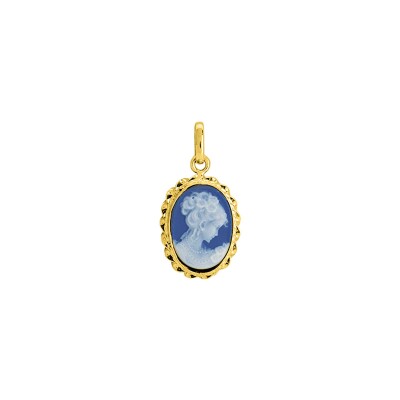 Pendentif porcelaine en or jaune