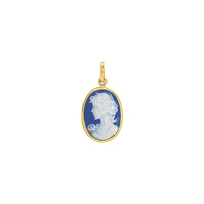 Pendentif porcelaine en or jaune