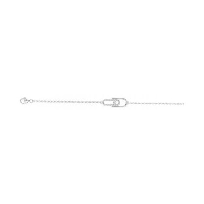 Bracelet La Garçonne en argent et diamant 0.015ct – 16+3cm