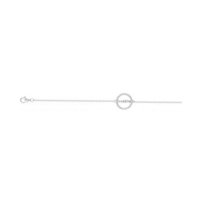 Bracelet La Garçonne en argent et diamant 0.015ct – 16+3cm
