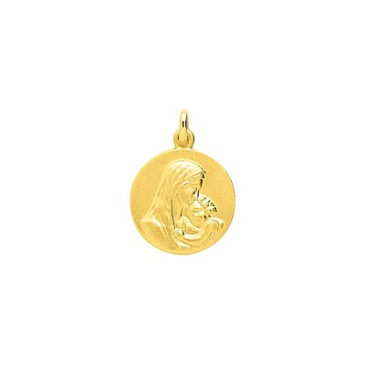 Médaille Vierge en or jaune
