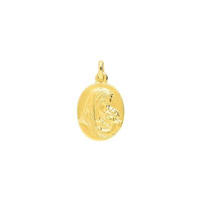 Médaille Vierge à l'enfant en or jaune
