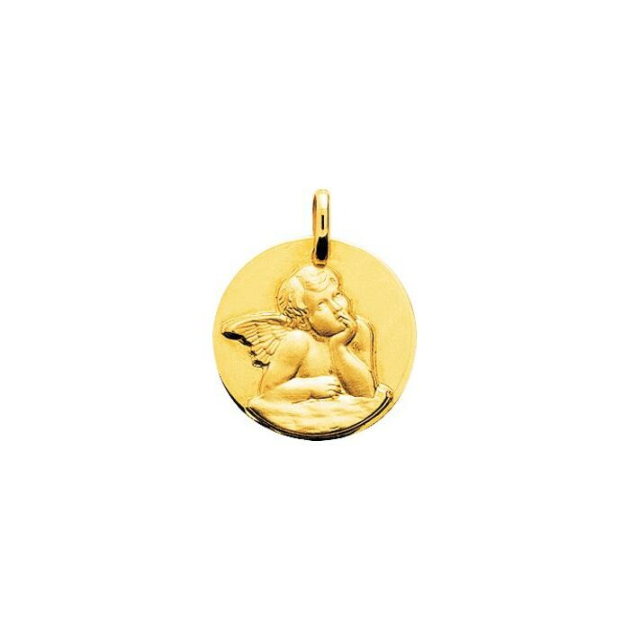 Médaille Ange Raphaël en or jaune