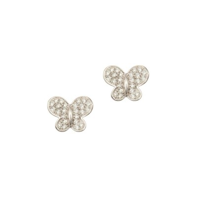 Boucles d'oreilles Morganne Bello Eole en or blanc et diamant