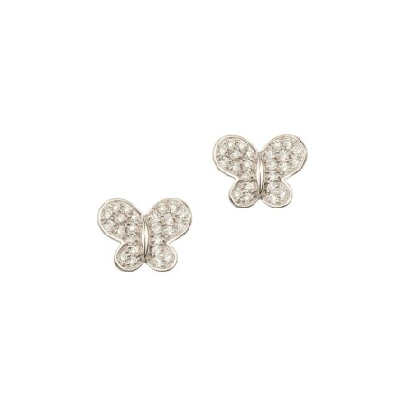 Boucles d'oreilles Morganne Bello Eole en or blanc et diamant