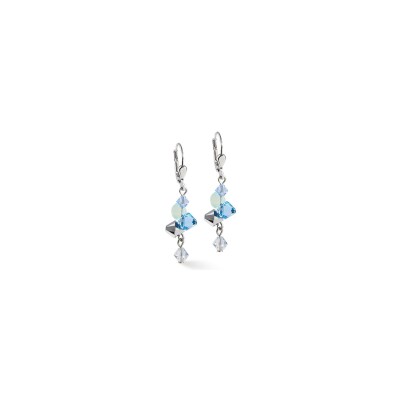 Boucles d'oreilles Coeur de Lion Dancing Crystals en acier et cristaux Swarovski