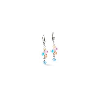 Boucles d'oreilles Coeur de Lion Dancing Crystals en acier et cristaux Swarovski