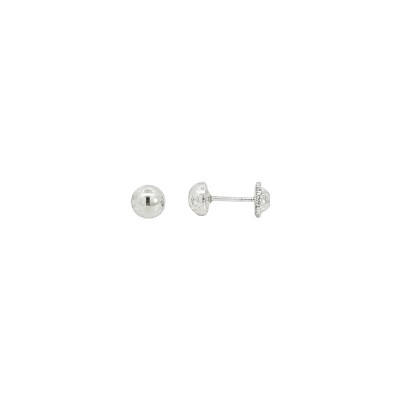Puces d'oreilles en or blanc