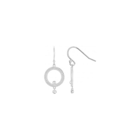 Boucles d'oreilles La Garçonne Éclipse de Lune en argent et diamant