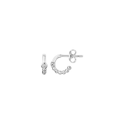 Boucles d'oreilles La Garçonne en argent et Diamant
