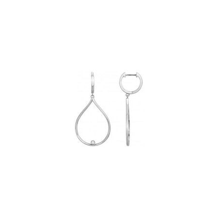 Boucles d'oreilles La Garçonne en argent et diamant